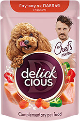 Delickcious Chef's Menu Паэлья с курицей для собак