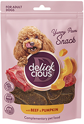 Delickcious Dog Adult Air-Dried Snack with Beef & Pumpkin Delickcious Dog Adult Air-Dried Snack with Beef & Pumpkin
