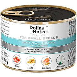 Dolina Noteci Premium Cans Adult Small Breeds with Veal, Tomato and Pasta