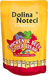 Dolina Noteci Superfood Cat Pouch Adult Chicken & Beef with Sea Bream