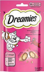 Dreamies Beef Подушечки с пикантной говядиной для кошек Dreamies Beef Подушечки с пикантной говядиной для кошек