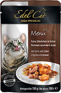 Edel Cat Кусочки с гусем и печенью в желе для кошек, пауч