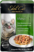 Edel Cat Кусочки с индейкой и уткой в соусе для кошек, пауч