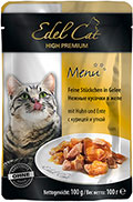 Edel Cat Кусочки с курицей и уткой в желе для кошек, пауч