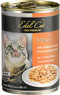 Edel Cat Кусочки с тремя видами мяса в соусе для кошек