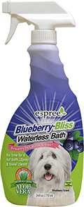 Espree Blueberry Waterless Bath Очищающий спрей с маслом Ши и черникой для собак