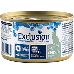 Exclusion Noble Grain Cat Sterilized 7+ Chicken Cans