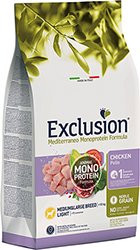 Exclusion Noble Grain Dog Light Chicken Medium&Large Breed