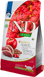 Farmina N&D Quinoa Cat Adult Hairball Duck & Apple