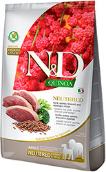 Farmina N&D Quinoa Dog Adult Medium & Maxi Neutered Duck, Broccoli & Asparagus