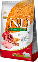 Farmina N&D Ancestral Grain Dog Adult Mini Chicken & Pomegranate