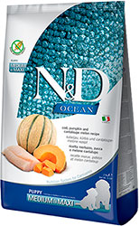 Farmina N&D Ocean Puppy Medium & Maxi Cod, Pumpkin & Cantaloupe Melon