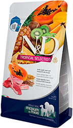 Farmina N&D Tropical Selection Dog Adult Medium & Maxi Lamb, Spelt, Oats & Fruits