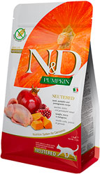 Farmina N&D Pumpkin Grain Free Cat Adult Neutered Quail & Pomegranate