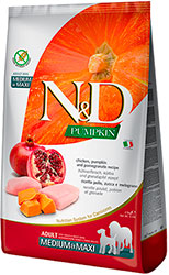Farmina N&D Pumpkin Grain Free Dog Adult Medium & Maxi Chicken & Pomegranate