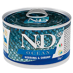 Farmina N&D Ocean Grain Free Dog Adult Mini Herring & Shrimp Cans
