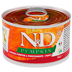 Farmina N&D Pumpkin Grain Free Puppy Mini Chicken, Pumpkin & Pomegranate Cans