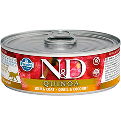 Farmina N&D Quinoa Cat Adult Skin & Coat Quail & Coconut Cans
