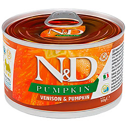 Farmina N&D Pumpkin Grain Free Dog Adult Mini Venison & Pumpkin Cans Farmina N&D Pumpkin Grain Free Dog Adult Mini Venison & Pumpkin Cans