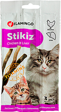 Flamingo Stikiz Turkey Жувальні палички з куркою та печінкою для котів