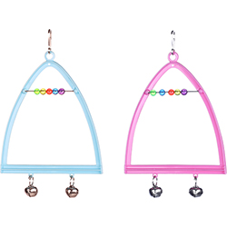 Flamingo Swing & Abacus & Bell Гойдалка з дзвіночками та кульками для птахів