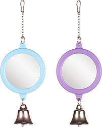 Flamingo Mirror Round & Bell Кругле дзеркало з дзвіночком для папуг