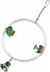 Flamingo Cage Hanger Swing Гойдалка з дзвіночком для птахів