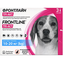 Frontline Tri-Act для собак весом от 10 до 20 кг