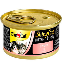 GimCat Shiny Cat консерви для кошенят, з куркою