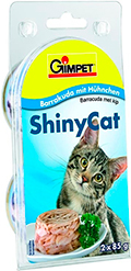 Gimpet Shiny Cat консервы для кошек, с барракудой и курицей