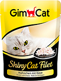 GimCat Shiny Cat Filet консервы для кошек, с курицей и сыром, пауч