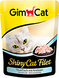 GimCat Shiny Cat Filet консервы для кошек, с тунцом и крабами, пауч