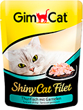 GimCat Shiny Cat Filet консервы для кошек, с тунцом и креветками, пауч