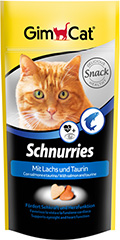 GimCat Schnurries - вітамінізовані ласощі для котів, з лососем і таурином