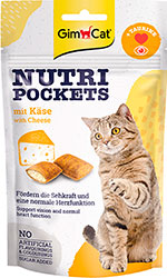GimCat Nutri Pockets Cheese - подушечки з сиром і таурином для котів