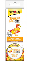 GimCat Superfood Duo-Mousse з качкою і манго для котів
