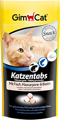 GimCat Katzentabs Mix - вітамінізовані ласощі для котів, з рибою та маскарпоне