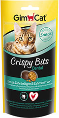GimCat Crispy Bits Dental - мясные шарики для поддержания здоровья зубов у кошек