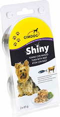 GimDog Shiny Dog консервы для собак, с тунцом и говядиной