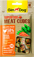 GimDog Superfood Мясные кубики с курицей, морковью и шпинатом для собак