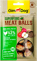 GimDog Superfood Мясные шарики с курицей, яблоком и киноа для собак