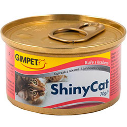 Gimpet Shiny Cat консервы для кошек, с курицей и крабами