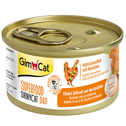 GimCat Superfood Shiny Cat Duo с курицей и морковью для кошек