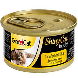 GimCat Shiny Cat консерви для котів, з тунцем і сиром
