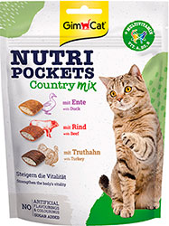 GimCat Nutri Pockets Country Mix - мікс м'ясних подушечок для котів