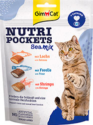 GimCat Nutri Pockets Sea Mix - морской микс подушечек для кошек