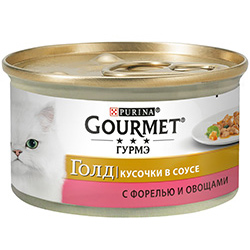 Gourmet Gold Кусочки в подливке с форелью и овощами