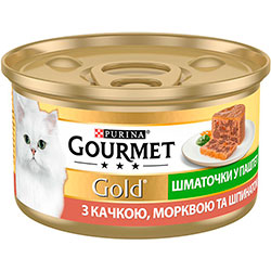 Gourmet Gold Кусочки в паштете с уткой, морковью и шпинатом, по-французски