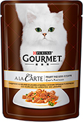 Gourmet A La Carte Кусочки с индейкой, зеленым горошком и морковью в подливке