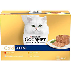 Gourmet Gold Multipack Паштети з яловичиною, тунцем, печінкою та індичкою для котів